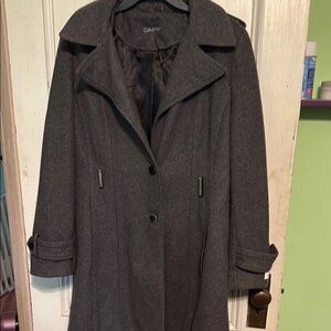 Calvin Klein Women's Gray Coat
